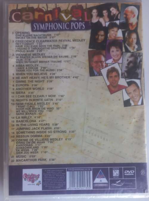 Carnival symphonic pops dvd *sealed*
