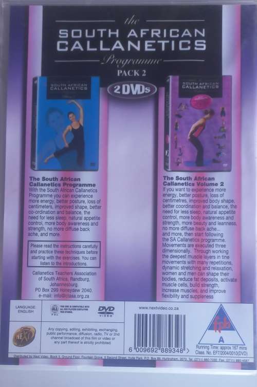 The South African callanetics 2dvd