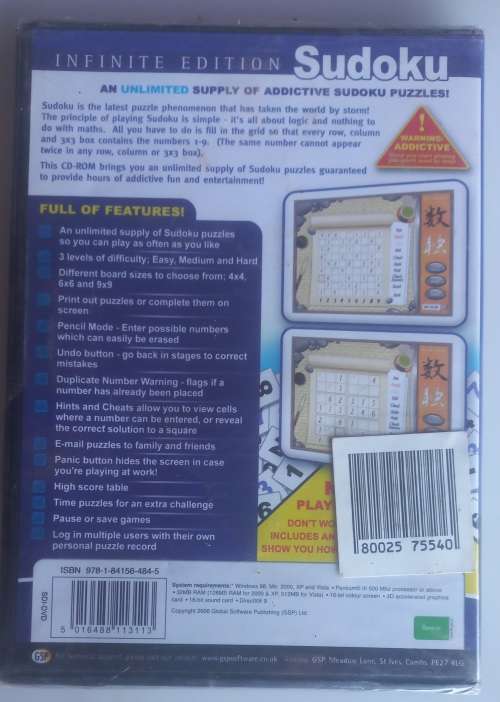 Sudoku PC *sealed*