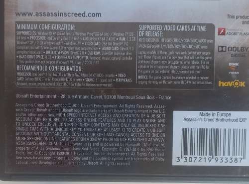 Assassin`s Creed Brotherhood special edition PC