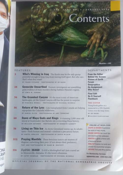 National geographic January 2006