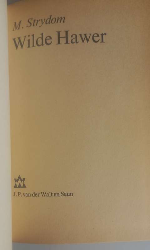 Wilde hawer deur M Strydom