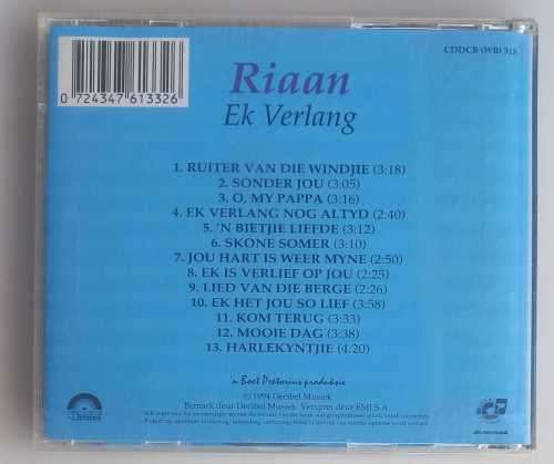 Riaan - Ek verlang cd