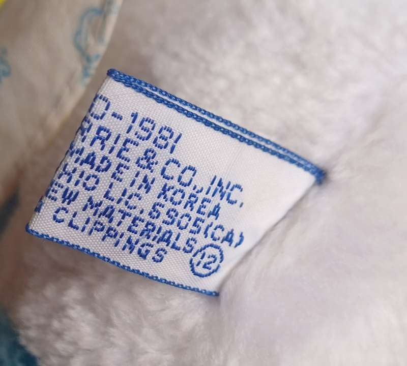 1981 Smurfette soft toy