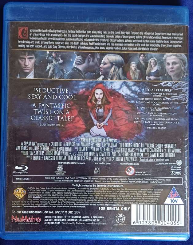 Red riding hood blue ray dvd