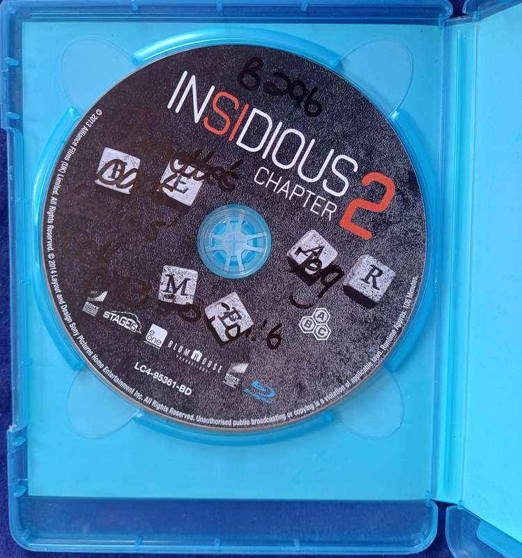 Insidious chaper 2 blue ray dvd