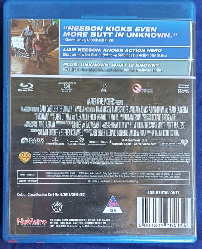 Unknown blue ray dvd