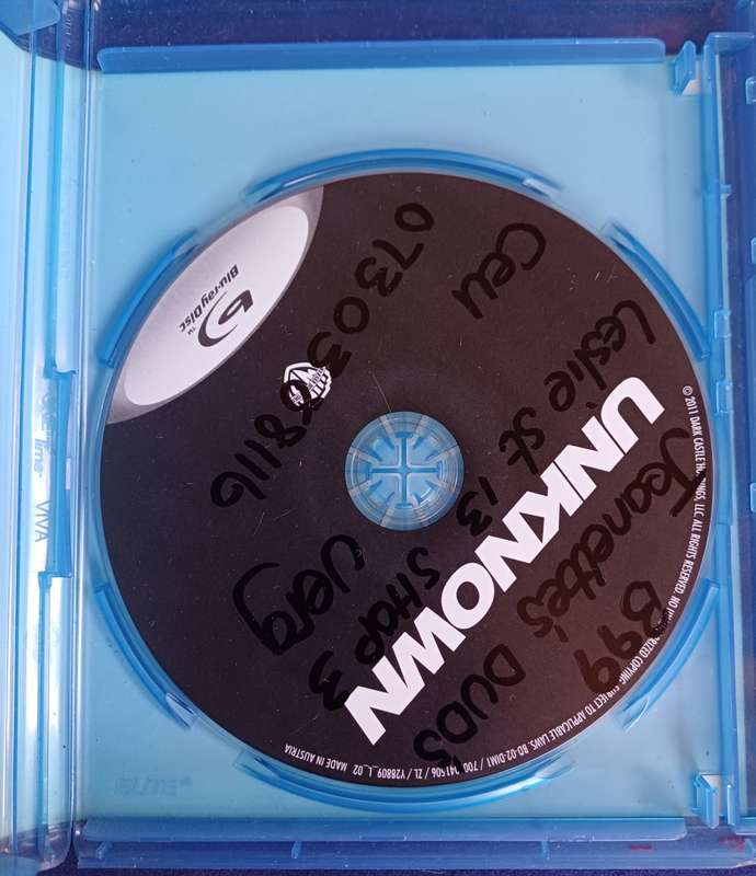 Unknown blue ray dvd