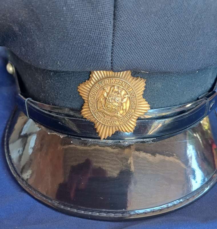 Antique HJ Henochsberg Johannesburg police hat