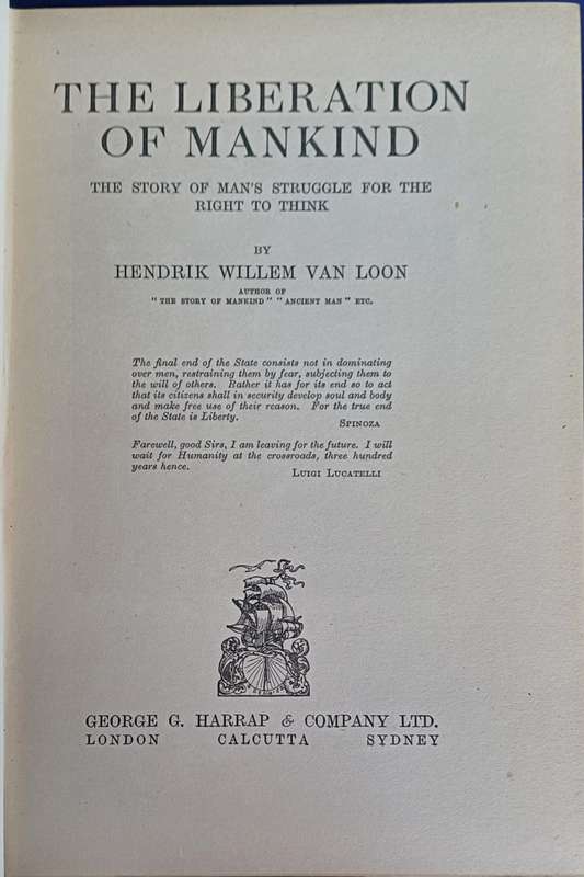 The liberation of mankind by Hendrik Willem van Loon