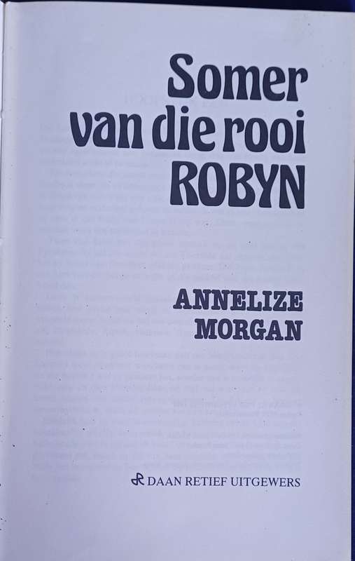 Somer van die rooi robyn deur Annelize Morgan