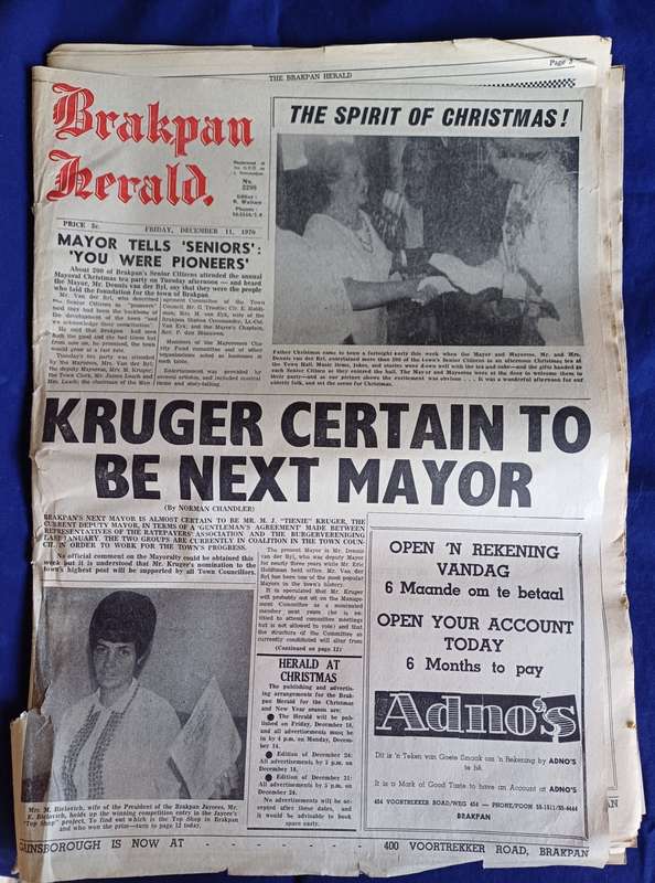 5 x vintage Brakpan Herald of the 70s