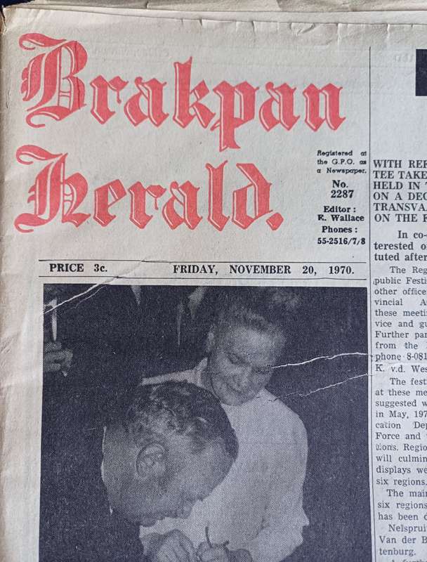 5 x vintage Brakpan Herald of the 70s