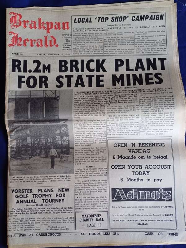 5 x vintage Brakpan Herald of the 70s