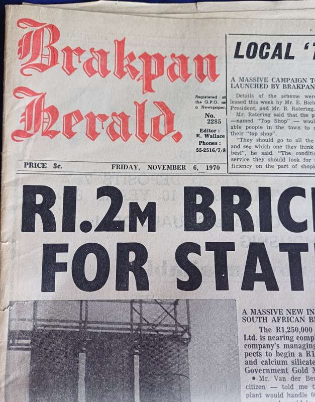 5 x vintage Brakpan Herald of the 70s
