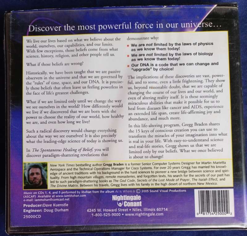 The spontaneous healing of belief by Gregg Braden audio book (6 Cd)