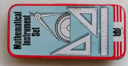 Mathematical instrument set tin (empty)