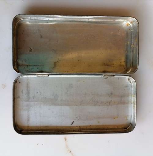 Mathematical instrument set tin (empty)