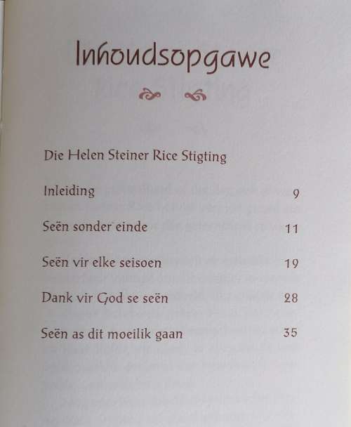 Seisoene van seen deur Helen Steiner Rice