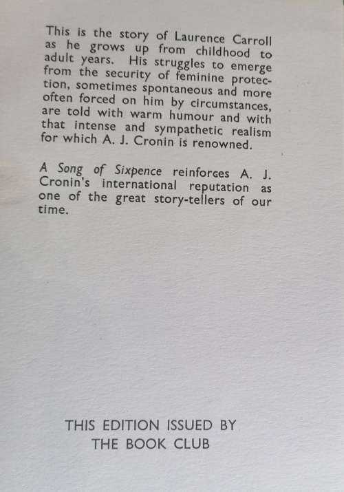 A Song of Sixpence by AJ Cronin