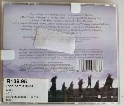 Lord of the rings cd