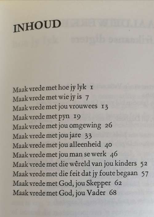 Maak vrede met deur IL de Villiers