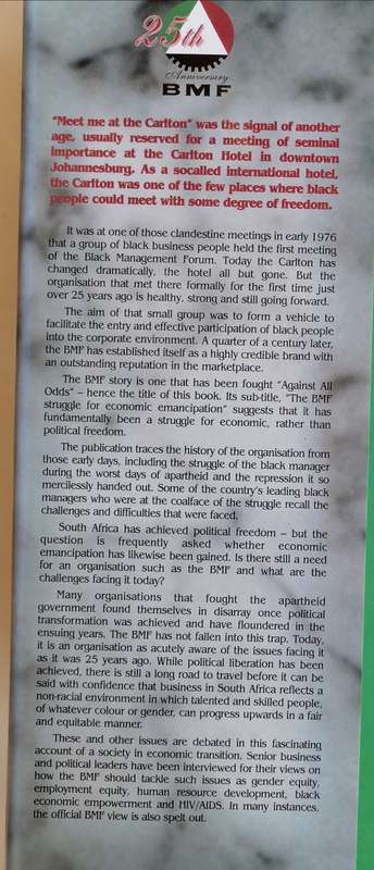 Against all odds - The BMF struggle for economic emancipation