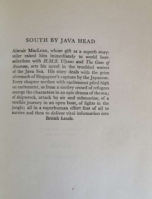 South by Java Head by Alistair MacLean