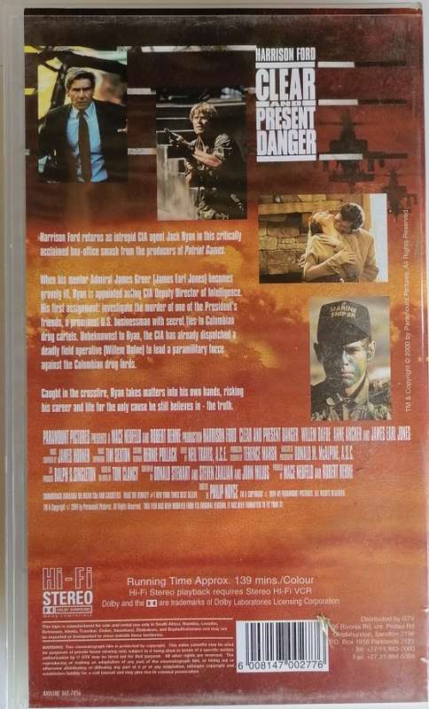 Clear and present danger - Harrison Ford VHS