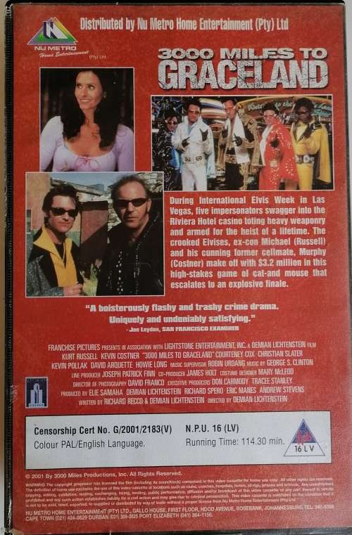 3000 miles to Graceland - Kurt Russell VHS