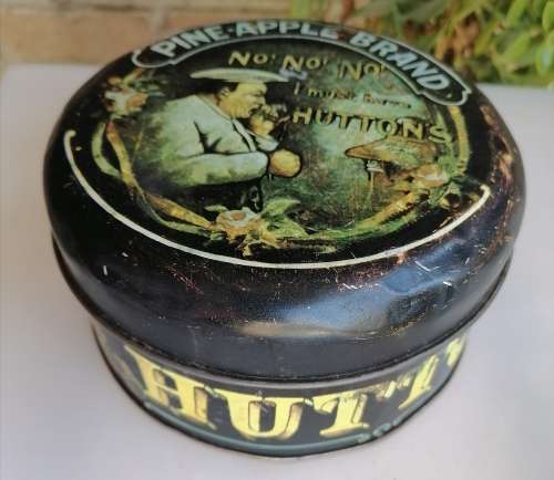 Very rare and old Hutton`s hams and bacon tin