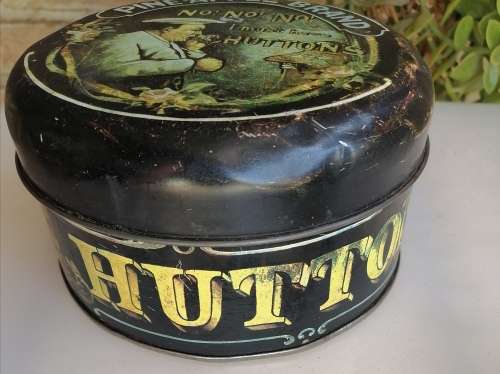 Very rare and old Hutton`s hams and bacon tin