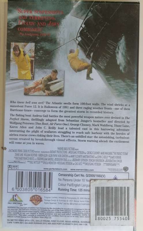The perfect storm - George Clooney VHS