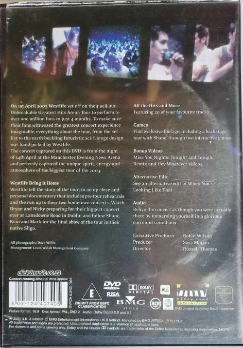 Westlife The greatest hits tour dvd