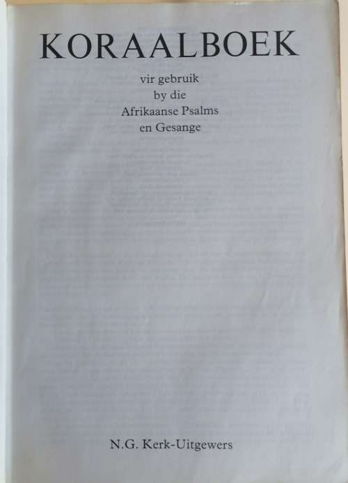 Koraalboek vir Psalms en Gesange