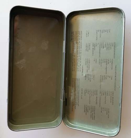 Universe mathematical instruments tin (empty)