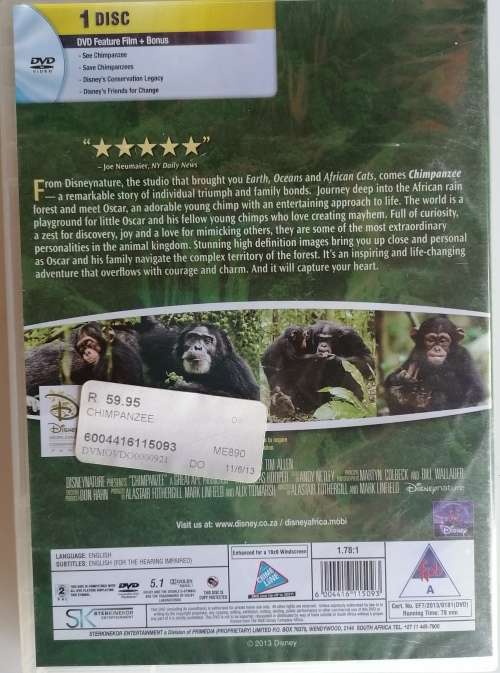 Disney nature Chimpanzee dvd