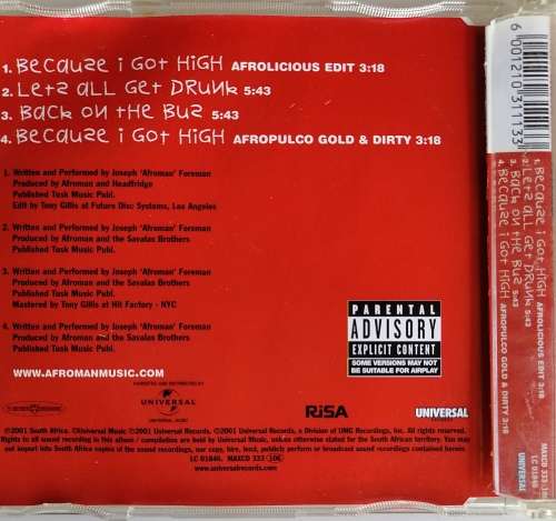 Afroman - Because I got high cd