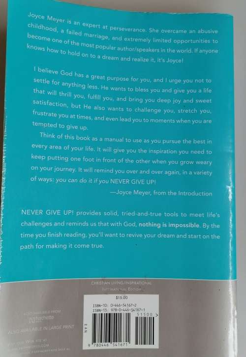 Never give up by Joyce Meyer