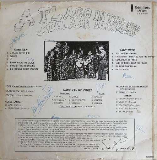 Adelaar sanggroep - A place in the sun LP