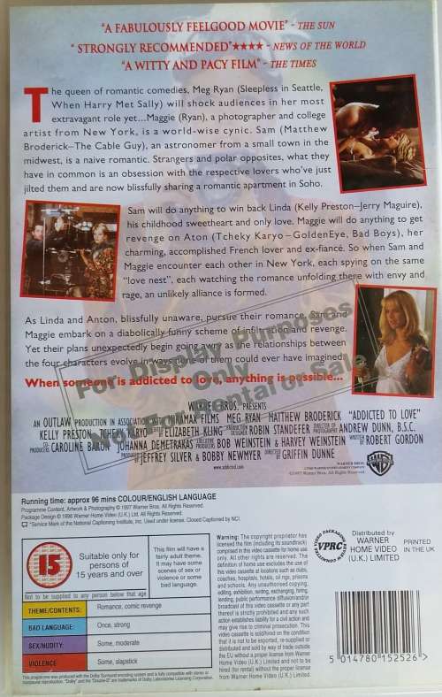Addicted to love - Meg Ryan VHS