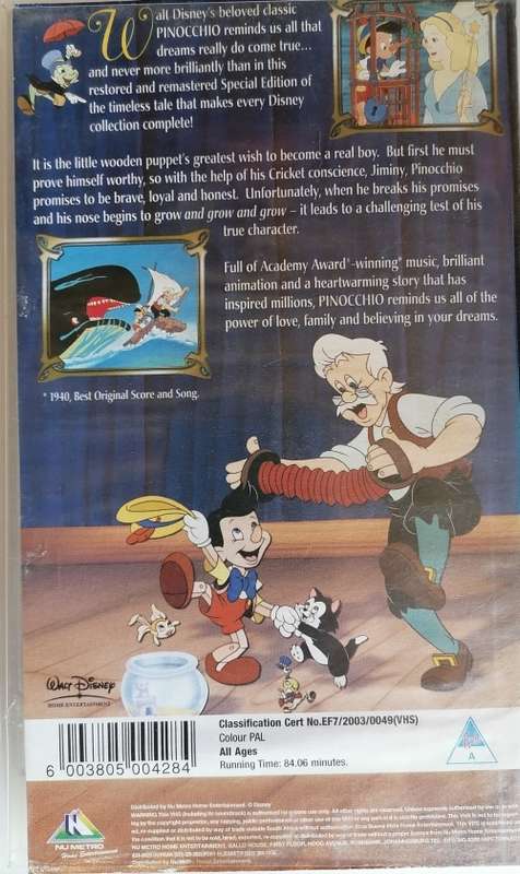 Pinocchio special edition VHS