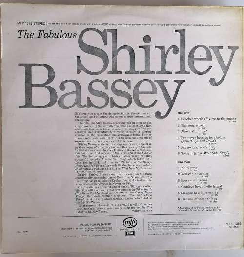 The fabulous Shirley Bassey LP