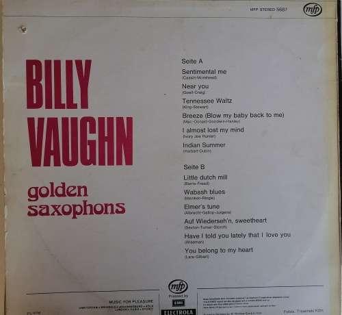 Billy Vaughn golden saxophons LP