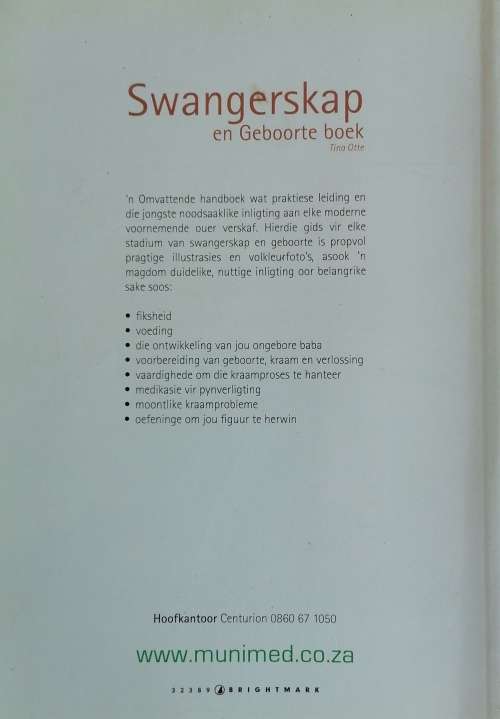 Swangerskap en geboorte boek deur Tina Otte