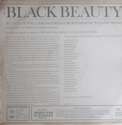 Anna Sewell`s immortal Black Beauty LP