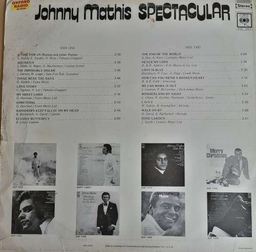 Johnny Mathis Spectacular LP