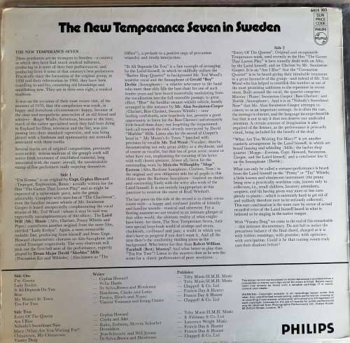 The new temperance seven in Sweden LP