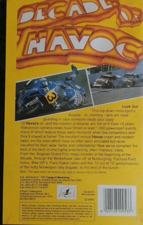 Decade of havoc VHS