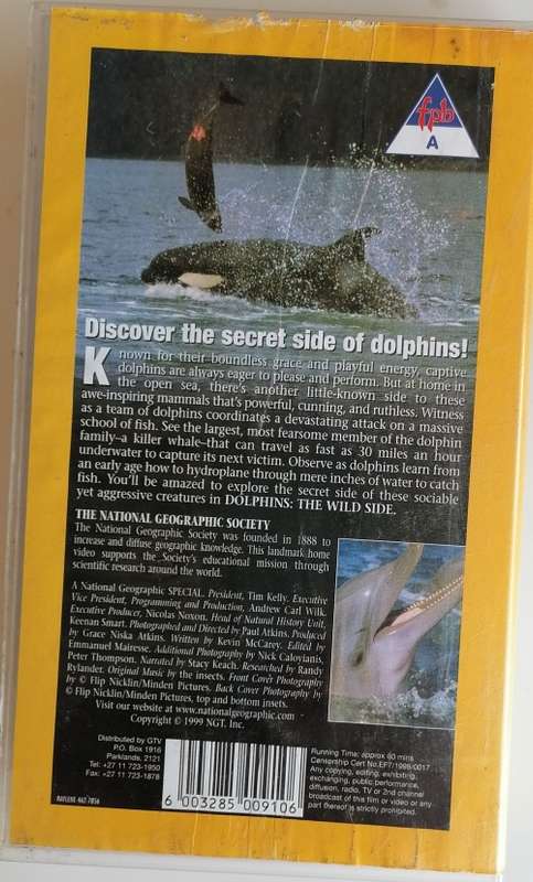 National Geographic Dolphins the wild side VHS